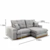 Sofá Retrátil Reclinável Ruah 2.50m Veludo Avelã 4052 - Molas Ensacadas - Imagem 2