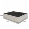 Base Box Baú Casal Prime Confort Corino Palha Blindado 138x188x45 - Issacar - Imagem 2