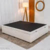 Base Box Baú Casal Prime Confort Corino Palha Blindado 138x188x45 - Issacar - Imagem 3