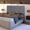 Cabeceira Casal 1.40 Eslovênia Veludo Cinza - Imagem 2