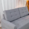 Sofá 3 lugares Living Áustria Linho Cinza A59 Larg. 1.70m - Imagem 3