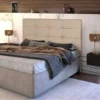 Cabeceira Casal 1.40 Eslovênia Veludo Bege - Imagem 2