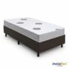 Colchão Solteiro Confort Premium Ortopédico D28 Inovaflex + Box Solteiro Korino Marrom Ortobel