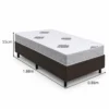 Colchão Solteiro Confort Premium Ortopédico D28 Inovaflex + Box Solteiro Korino Marrom Ortobel - Imagem 2