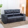 Sofá Retrátil Reclinável Royal 2.00m Veludo Grafite - Imagem 3