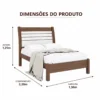 Cama Casal Esmeralda Plus Larg. 1.50m Castanho/Off - D Doro - Imagem 3
