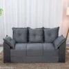 Sofá 3 Lugares Petra Veludinho Cinza Larg. 1.70m - Imagem 3
