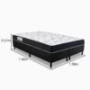 Colchão Queen Santé 100% Espuma D33 Nosso Sonho + Box Queen Sued Preto Ortobel - Imagem 3