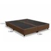 Box Queen Bipartida 158x198x37 Sued Marrom - Ortobel - Imagem 3