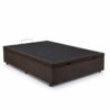 Base Box Baú Casal Prime Confort Sued Marrom Blindado 138x188x45 - Issacar - Imagem 2