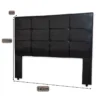 Cabeceira Casal 1.40 Eslovênia Korino Preto - Imagem 2