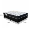 Colchão Casal Santé 100% Espuma D33 Alt. 20 Nosso Sonho + Box Casal Sued Preto Ortobel - 138x188x57 | Suporta até 240kg - Imagem 2