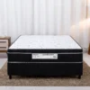 Colchão Casal Airtech 150 Ortopillow Ortopédico D45 Ortobom + Box Casal Sued Preto Ortobel - 138x188x65 | Suporta até 200kg - Imagem 2