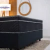 Colchão Casal Airtech 150 Ortopillow Ortopédico EPS Ortobom + Box Casal Sued Preto Nosso Sonho - 138x188x65 | Suporta até 240kg - Imagem 3