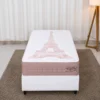 Colchão Solt. Eiffel Molas Ensacadas Rosa - Anjos + Box Solt. Korino Branca - Imagem 2