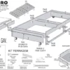 Cama Auxiliar Solteiro 2 Gavetas Ypê 93x188x33 - D Doro - Imagem 3