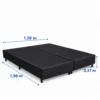 Box Queen Bipartida Sued Preto 158x198 - Ortobel - Imagem 2