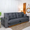 Sofá Retrátil Reclinável Ruah 2.90m Veludo Chumbo 4053 - Molas Ensacadas - Imagem 3