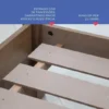 Cama Solteiro Milênio + Cama Auxiliar Solteiro 2 Gavetas Castanho - D Doro - Imagem 4