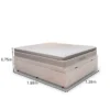 Colchão Casal Uberaba Espuma Viscoelástica ColchoMinas + Box Baú Casal Prime Confort Korino Linho Palha Blindado Issacar - 138x188x75 | Suporta até 300kg - Imagem 2