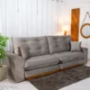 Sofá Retrátil Reclinável Ruah 2.90m Veludo Avelã 4052 - Molas Ensacadas - Imagem 3