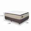 Colchão Casal Twins D33 Molas Ensacadas Gazin + Box Casal Universal Marrom Gazin - 138x188x71 | Suporta até 290kg - Imagem 2