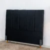Cabeceira Casal Roma Veludo Preto Larg. 1.40m