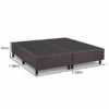 Base Box Queen Bipartido Universal Marrom Bordado 158x198x40 - Gazin - Imagem 3