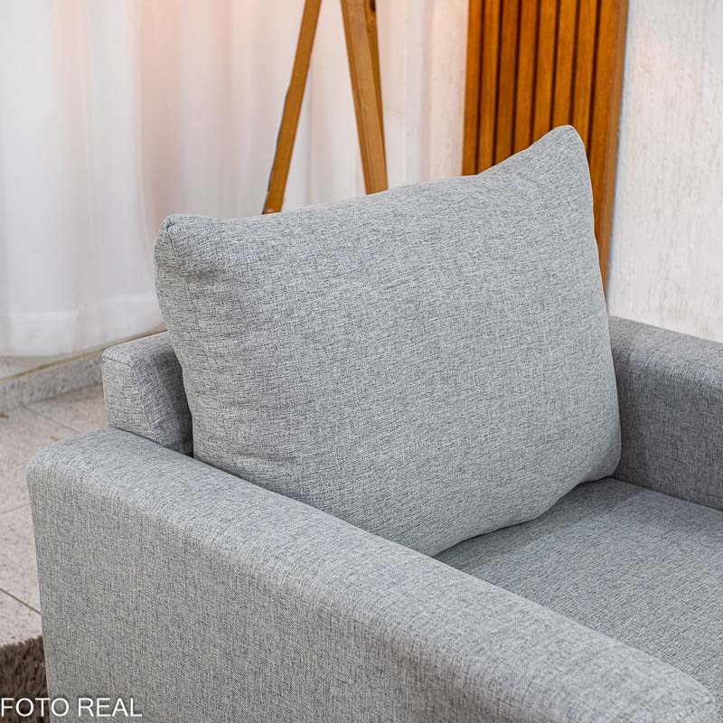 Poltrona Runa Linho Cinza - Imagem 4