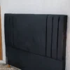 Cabeceira Casal Portinari Veludo Preto Larg. 1.40m - Imagem 2