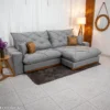 Sofá Retrátil Reclinável Malibu 2.90m Linho Cinza 1008 - D33 e Molas Ensacadas - Imagem 2