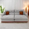 Sofá Retrátil Reclinável Gran Bello 2.90m Linho Cinza 31 - Molas Ensacadas - Imagem 2