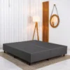 Base Box Queen Bipartido Linho Grafite 158x198x40 - Gazin
