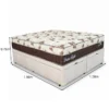 Box Baú Queen Prime Confort Korino Linho Palha Blindado - Issacar + Colchão Queen Prime Light Marrom 158x198x75 Molas Ensacadas Orthoprime - Imagem 3