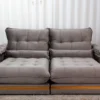 Sofá Retrátil Reclinável Ibis 2.50m Veludo Cinza 813 - D33 e Molas Ensacadas - Imagem 2