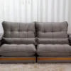 Sofá Retrátil Reclinável Ibis 2.50m Veludo Cinza 813 - D33 e Molas Ensacadas - Imagem 3