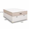 Colchão Casal Libertá Molas Ensacadas Inovaflex + Base Box Baú Casal Prime Confort Corino Palha Blindado Issacar 138x188x77 | Suporta até 120kg - Imagem 2