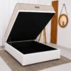 Colchão Casal Libertá Molas Ensacadas Inovaflex + Base Box Baú Casal Prime Confort Corino Palha Blindado Issacar 138x188x77 | Suporta até 120kg - Imagem 4
