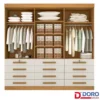 Roupeiro Mônaco Plus 6 Portas Branco Larg. 2.40m - D Doro - Imagem 3