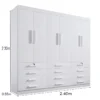 Roupeiro Mônaco Plus 6 Portas Branco Larg. 2.40m - D Doro - Imagem 5